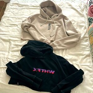 Women’s S/M White Fox Boutique cropped hoodies